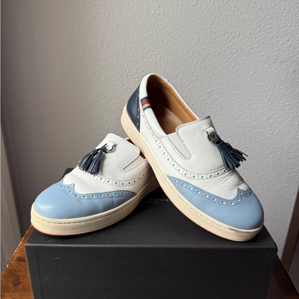 Royal Albatross Women's Grace Golf Slip On Blue and White Shoes - Picture 6 of 7